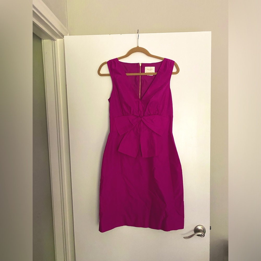 Kate Spade Blaine Bow Dress - Fuchsia - Size 6